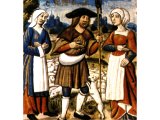 Jacob with his two wives - a French manuscript, 1495